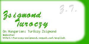 zsigmond turoczy business card